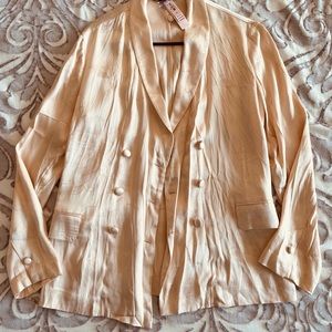 Silk, Pale Pink Floral Oversized Blazer, VS